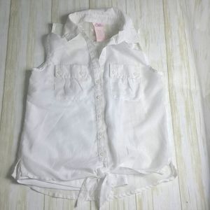 Girls Lace Tie No Sleeve Top
